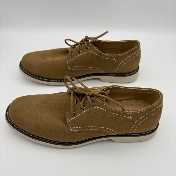 NWOB Dexter Comfort Memory Foam Burt Plain Toe Oxford Tan Suede Style Shoe - Picture 8 of 13